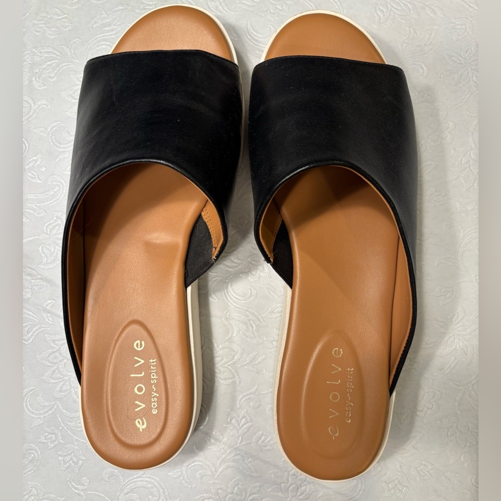 Easy Spirit Evolve Black Slide Sandals